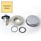 Watco QuickTrim Lift-Turn Bath Stopper w-Innovator Overflow and 2 O-Rings Trim Kit, Brass 959290-PB - alternate 1